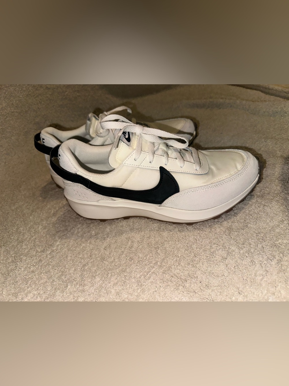 Nike Women’s White Sneakers with Black Swoosh
